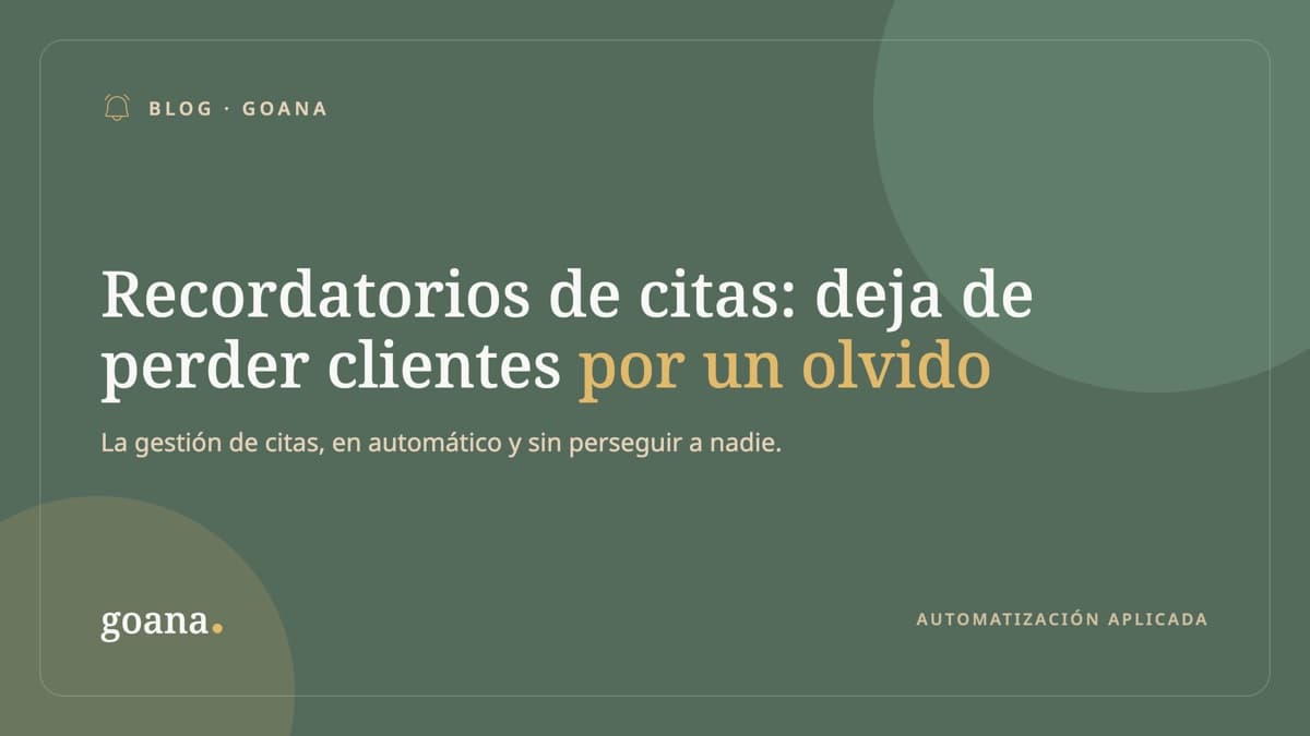Recordatorios de citas: deja de perder clientes por un olvido