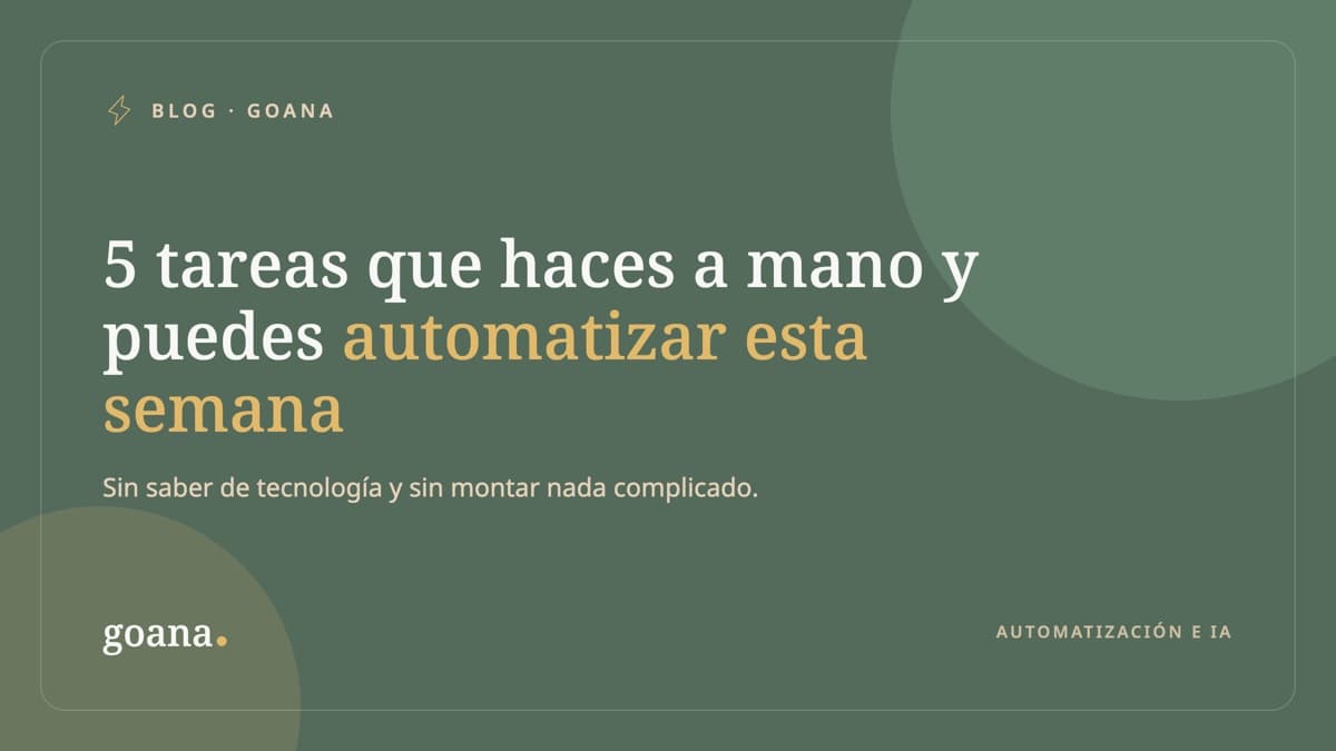 5 tareas que haces a mano y puedes automatizar esta misma semana